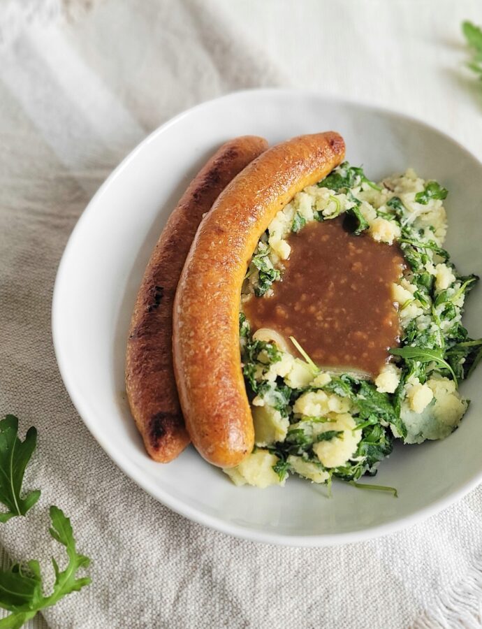 Rucola stamppot met kipmerguez