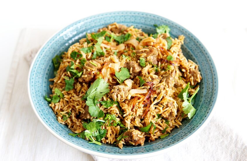 Indiase Biryani met lamsvlees