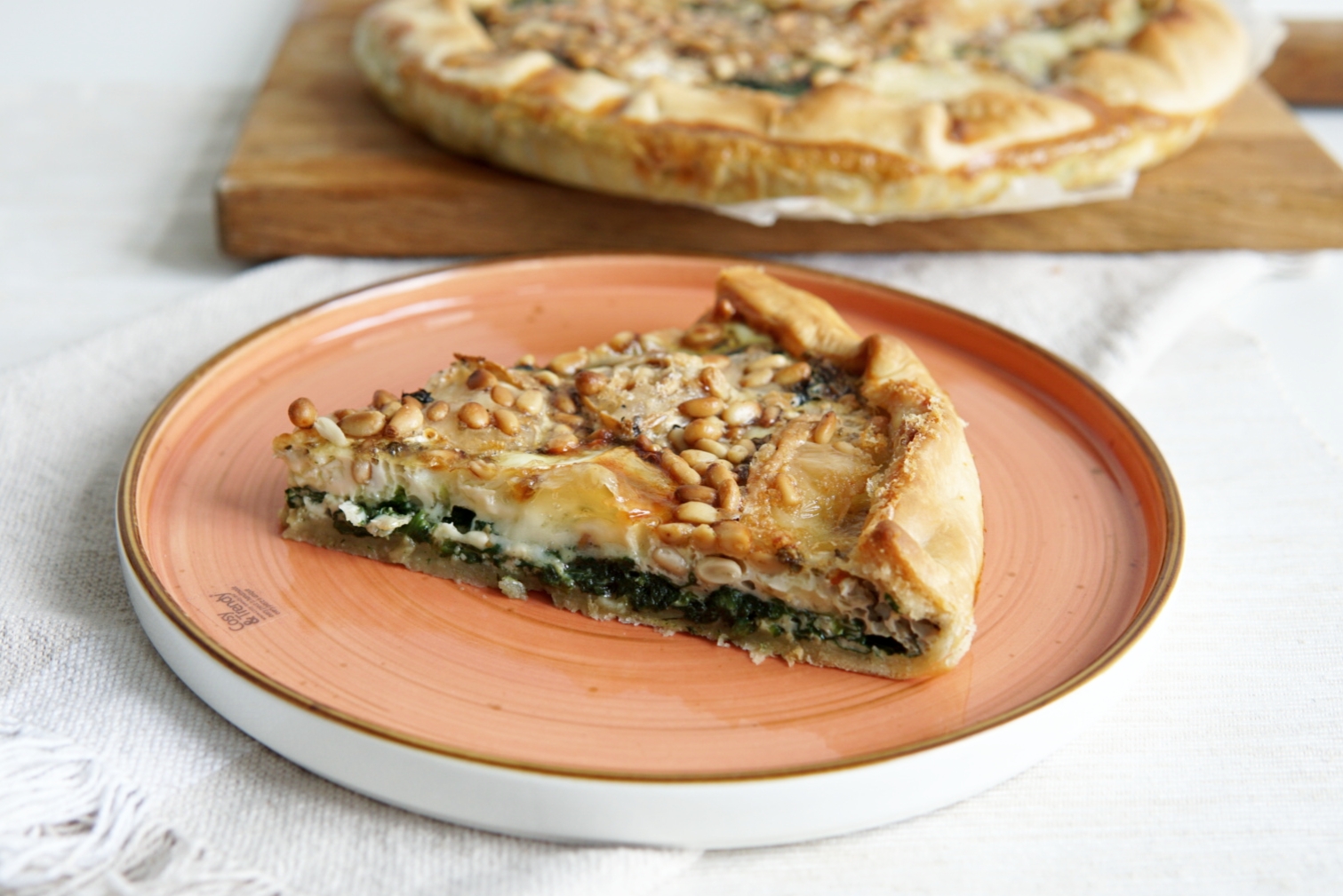 Quiche met spinazie en geitenbrie