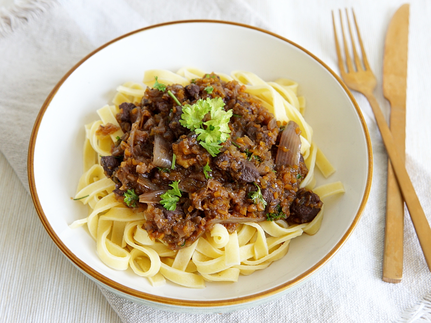 Pasta al ragú van eend