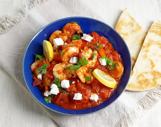 Griekse garnalen Saganaki