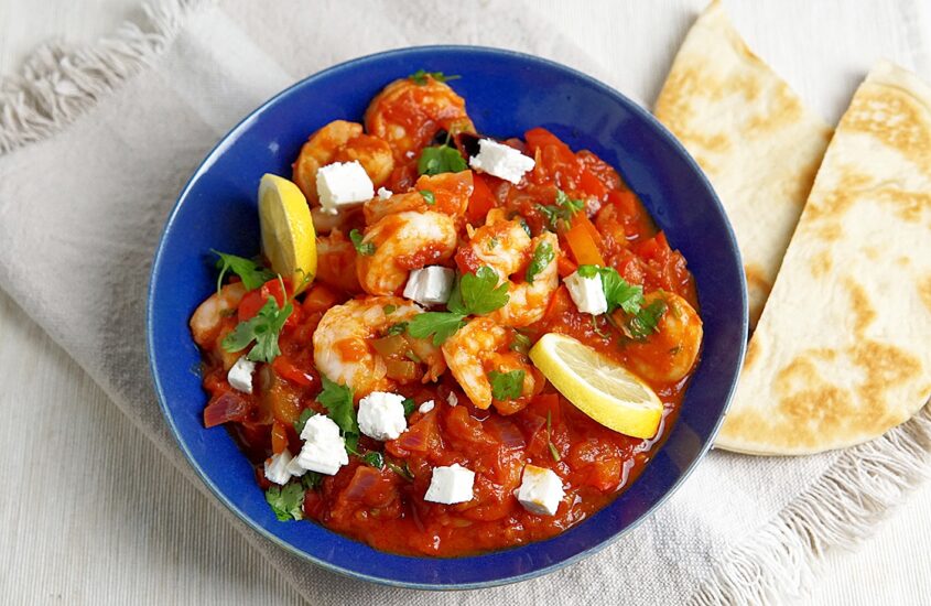 Griekse garnalen Saganaki