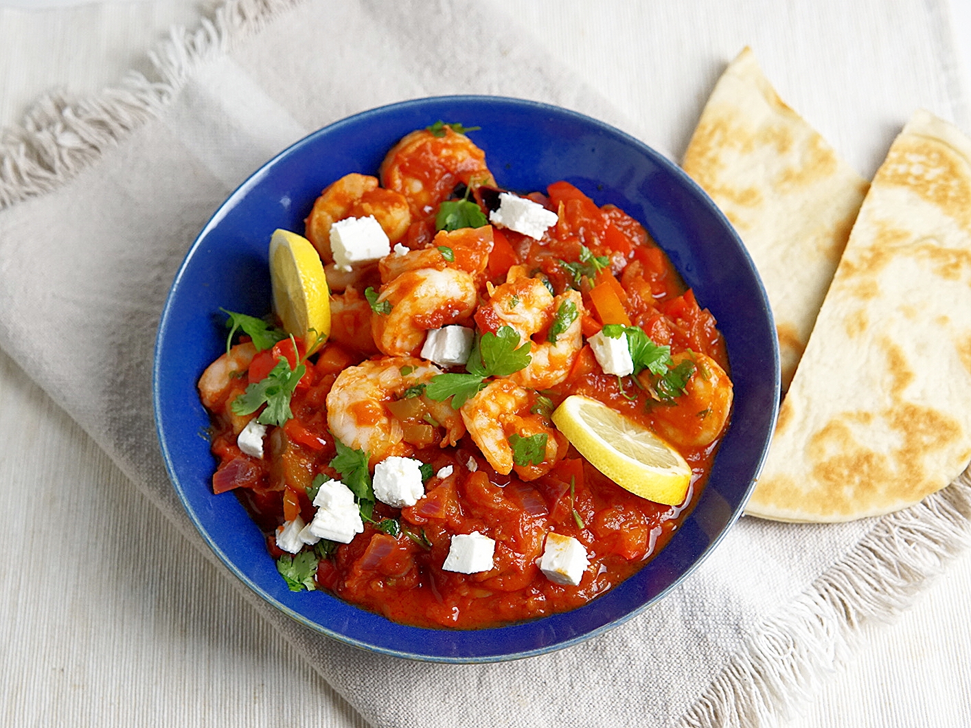 Griekse garnalen Saganaki