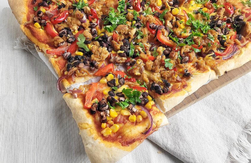 Mexicaanse plaatpizza