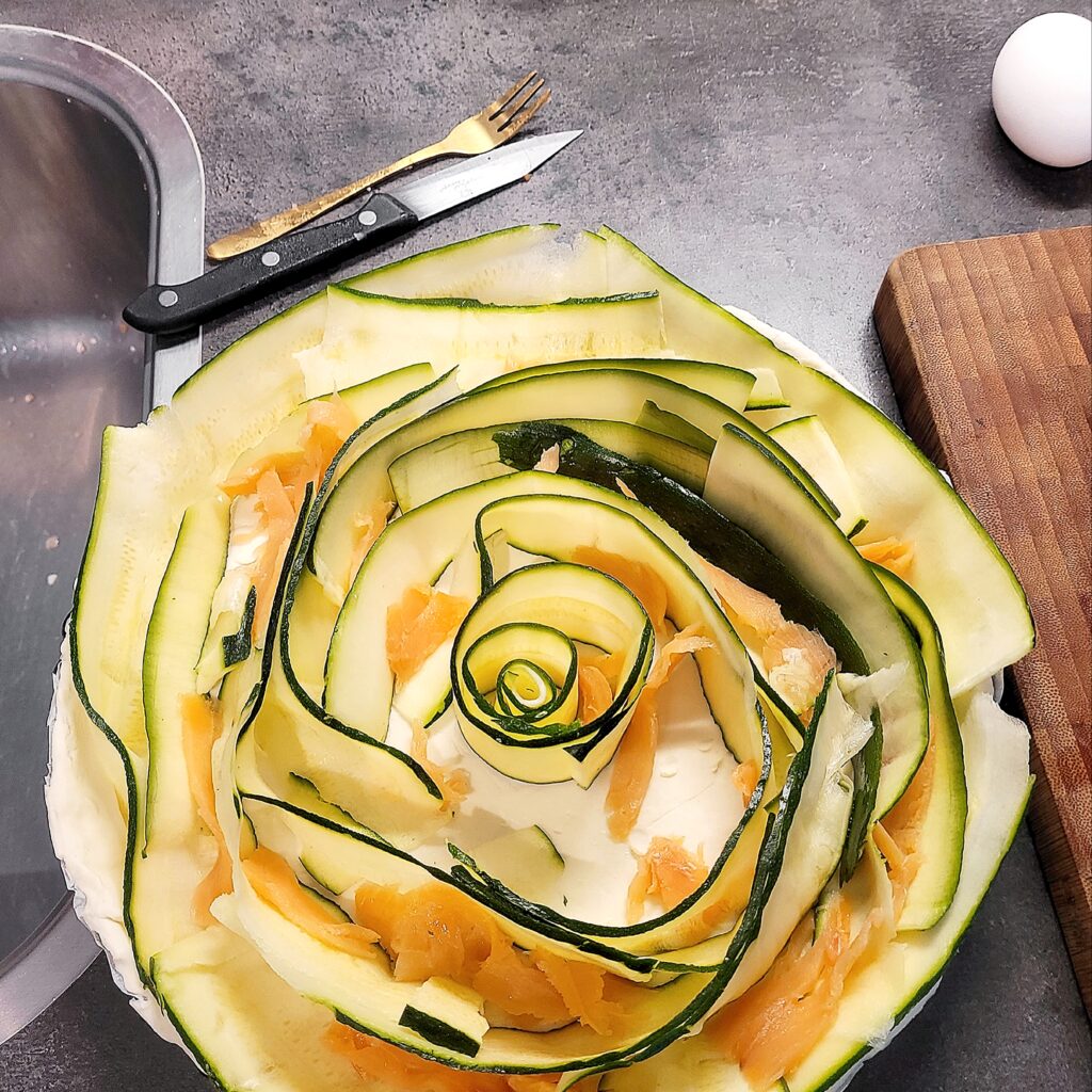 Quiche met courgette en gerookte zalm 