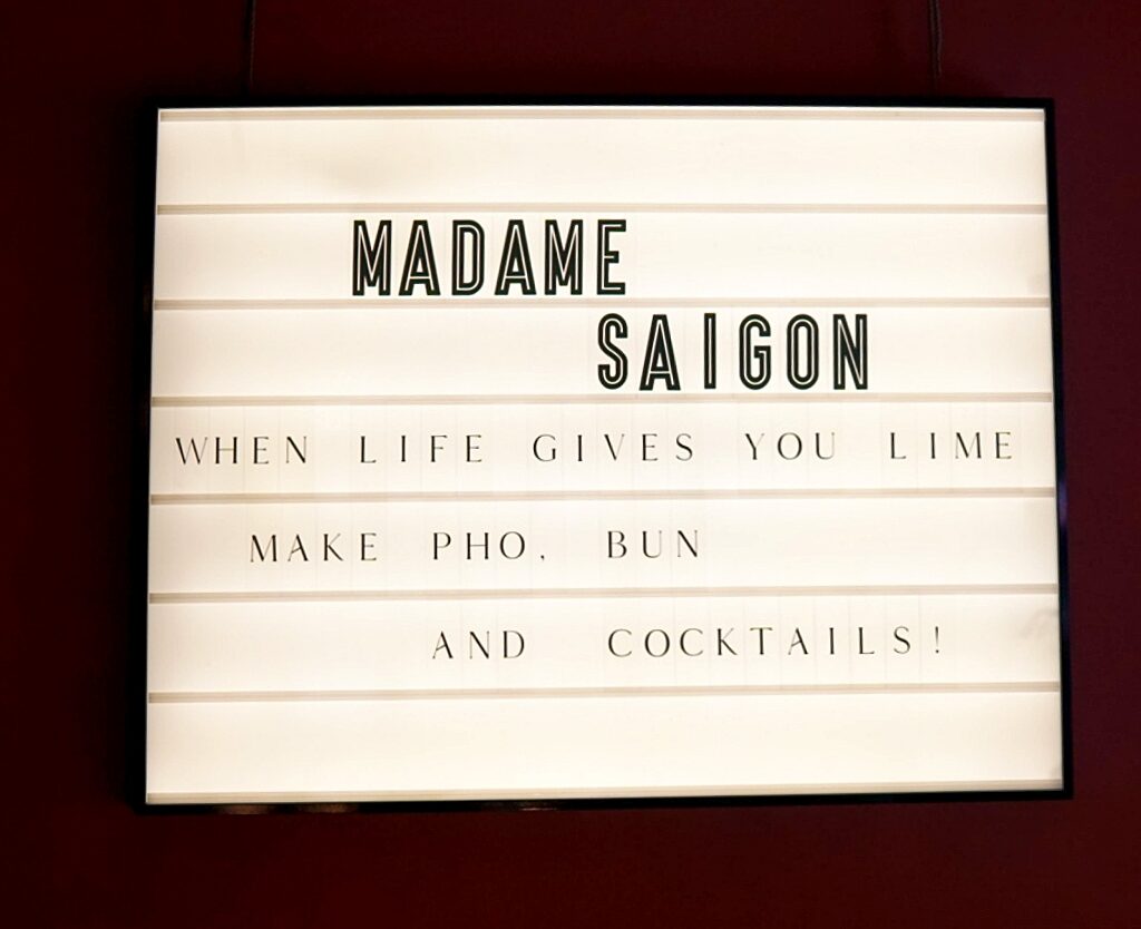 Eten bij Madame Saigon