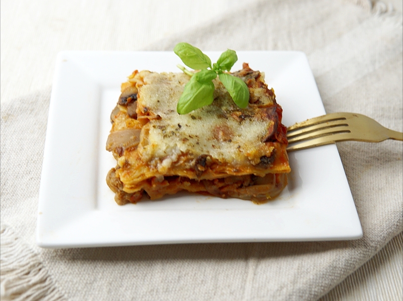 Lasagne met paddenstoelen