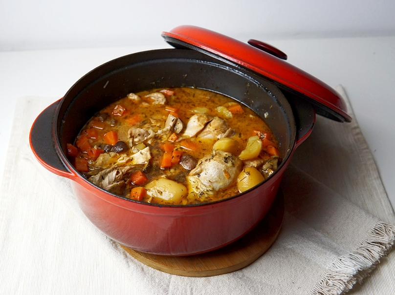 Coq a la bière, kipstoof in bier