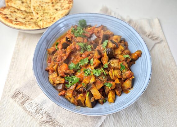 Brinjal Bhaji - Indiase aubergine curry