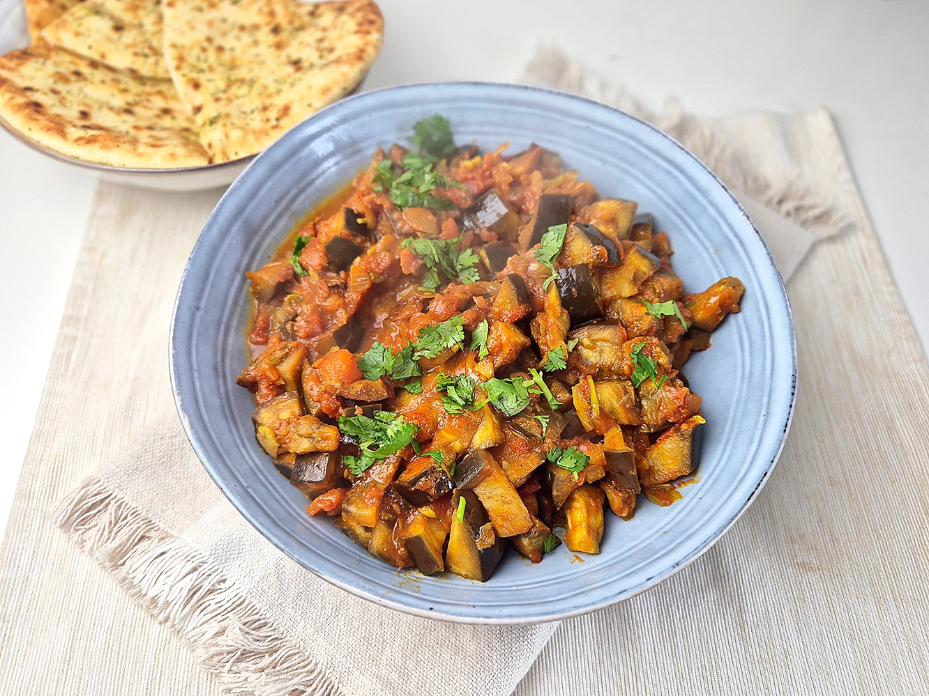Brinjal Bhaji - Indiase aubergine curry