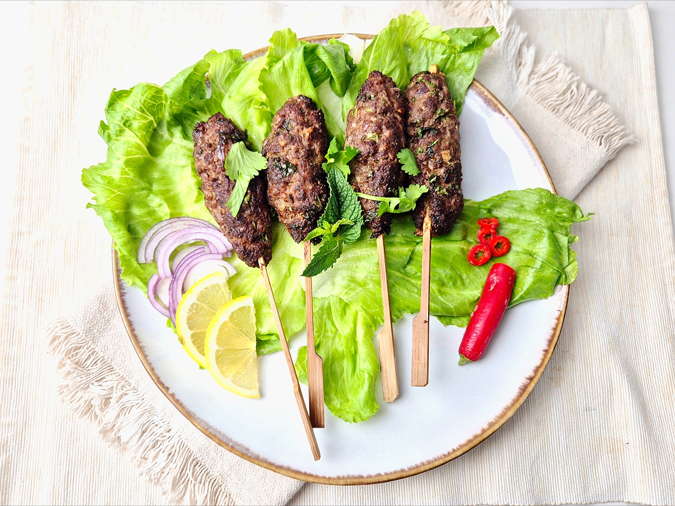 Lamb Seekh Kebab – Indiase lamsgehaktspiesjes