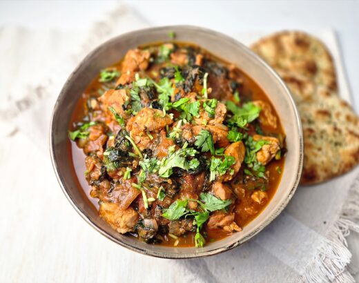 Chicken Saag, Indiase curry met kip met spinazie