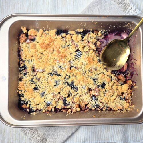 Blauwe bessen- appelcrumble