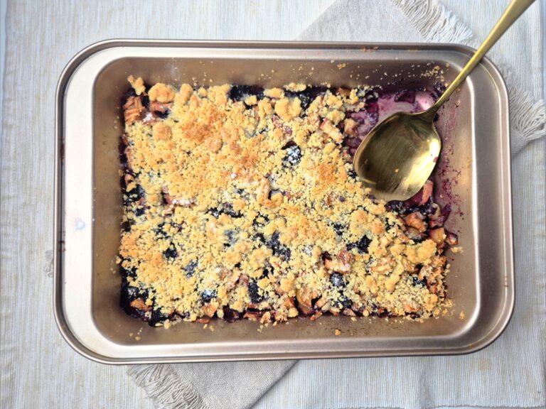 Blauwe bessen- appelcrumble