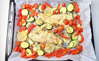 Gegrilde zeebaars uit de oven