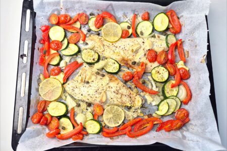 Gegrilde zeebaars uit de oven
