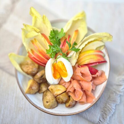 Salade met witlof en gerookte zalm