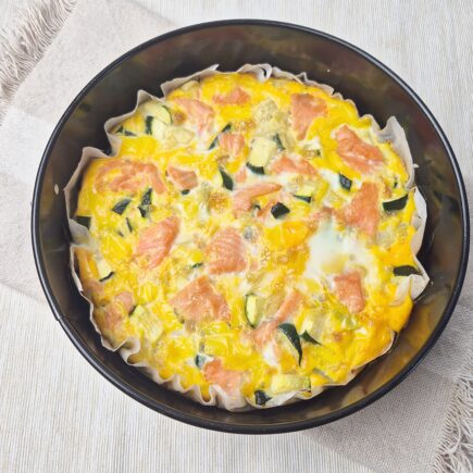 Frittata met courgette en gerookte zalm