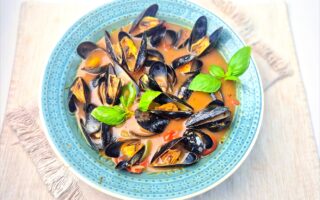 Italiaanse mosselen in tomatensaus