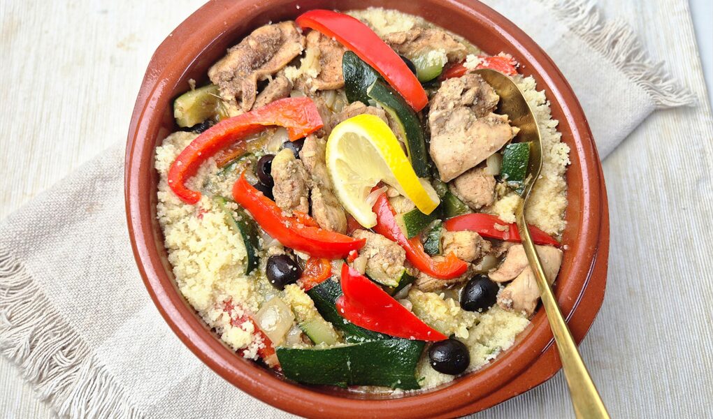 Marokkaanse kip met dadels en couscous
